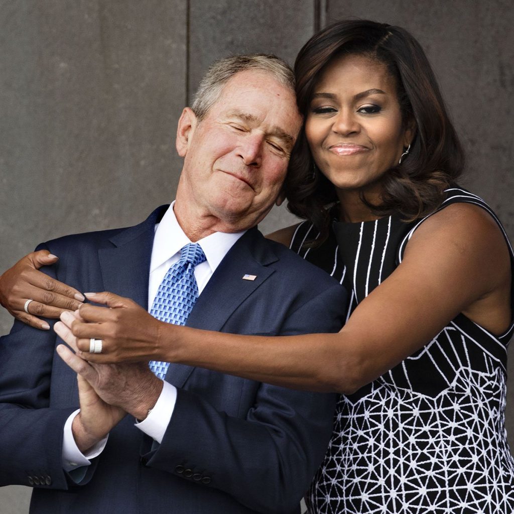 michelle-obama-george-bush